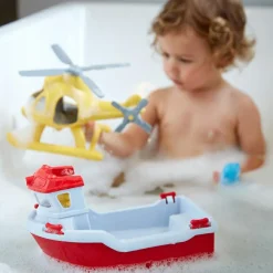 Best Green Toys Bateau de sauvetage et hélicoptère