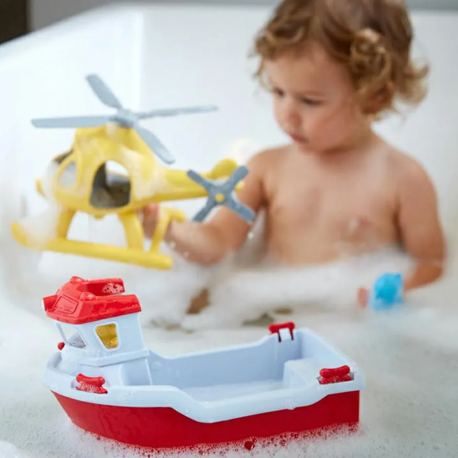 Best Green Toys Bateau de sauvetage et hélicoptère