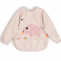 Bavoir à manches avec poche Tiny farm Rose|Done by Deer