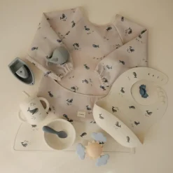 Bavoir à manches longues Whales (6-24 mois)|Mushie Sale
