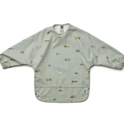 Bavoir à manches Merle Véhicules dove blue mix|Liewood Clearance