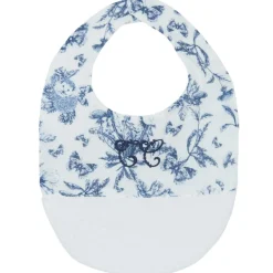 Bavoir à pression Toile de Jouy bleu|Tartine et Chocolat Sale