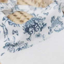 Bavoir à pression Toile de Jouy bleu|Tartine et Chocolat Sale