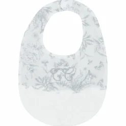 Best Tartine et Chocolat Bavoir à pression Toile de Jouy gris