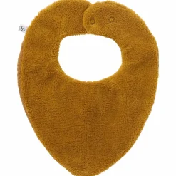 Bavoir bandana réversible bambou et gaze de coton havane|BB & Co Outlet