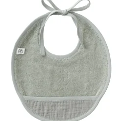 Clearance BB & Co Bavoir de naissance à nouer Mix & Match vert de gris
