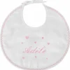 Bavoir de naissance coeur rose (personnalisable)|ANVIE Hot