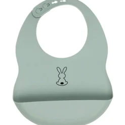 Hot Nattou Bavoir en silicone à poche vert sauge