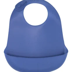 Trois Kilos Sept Bavoir en silicone Bleu