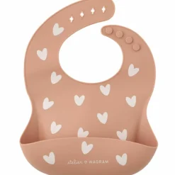 Bavoir en silicone Coeurs Latté|Atelier Wagram Discount