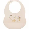 Bavoir en silicone imprimé beige-jaune|Nattou