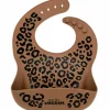 Bavoir en silicone Léopard Marron|Atelier Wagram Clearance
