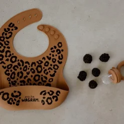 Bavoir en silicone Léopard Marron|Atelier Wagram Clearance