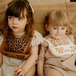 Bavoir en silicone Léopard Marron|Atelier Wagram Clearance