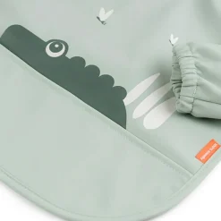 Sale Done by Deer Bavoir manches avec poche Croco Vert