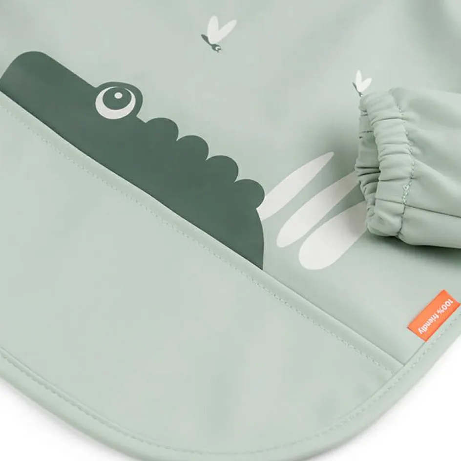 Sale Done by Deer Bavoir manches avec poche Croco Vert