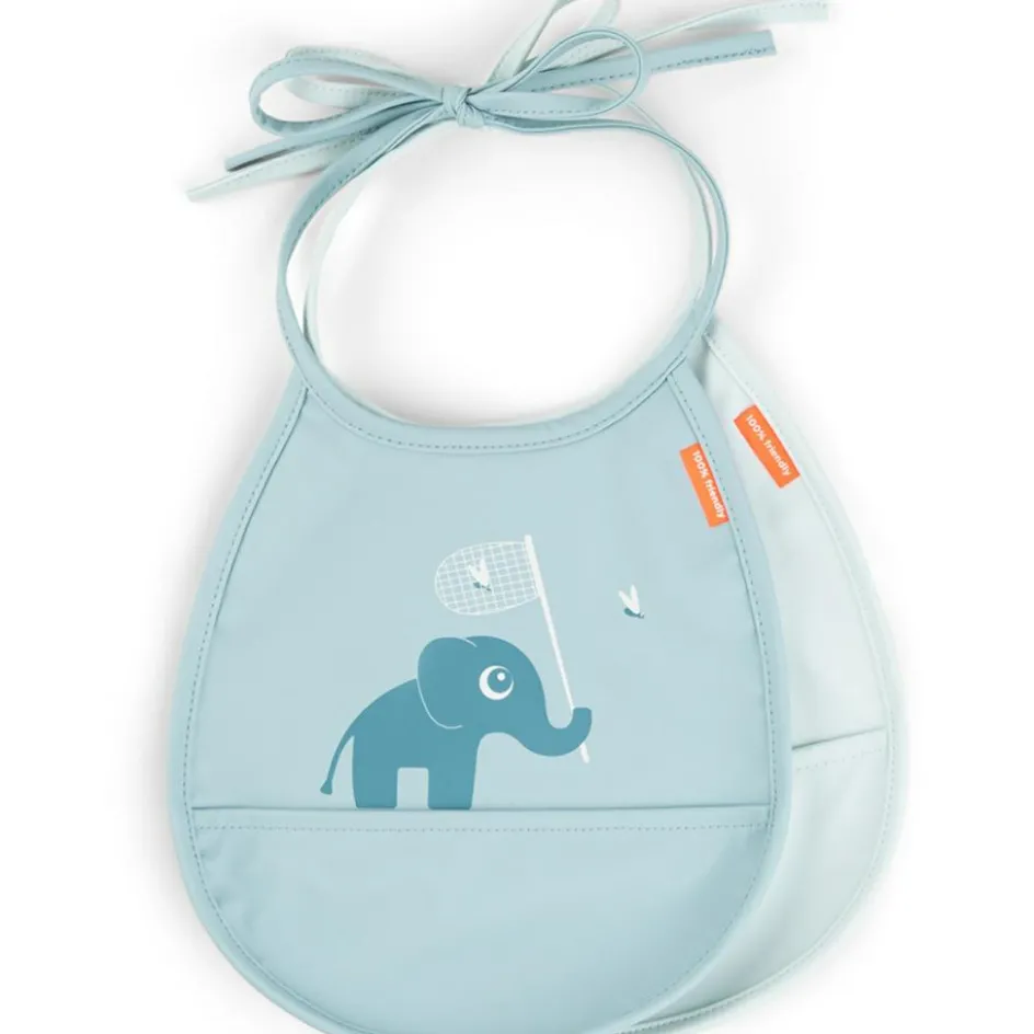 Bavoir petit lot de 2 Elphee bleu|Done by Deer Clearance