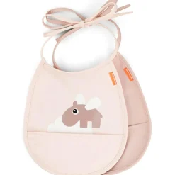 Bavoir petit lot de 2 Happy clouds rose|Done by Deer New