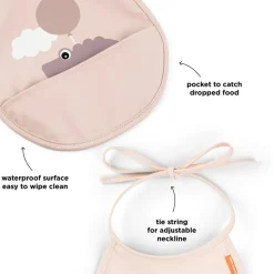 Bavoir petit lot de 2 Happy clouds rose|Done by Deer New