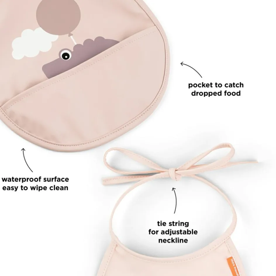 Bavoir petit lot de 2 Happy clouds rose|Done by Deer New