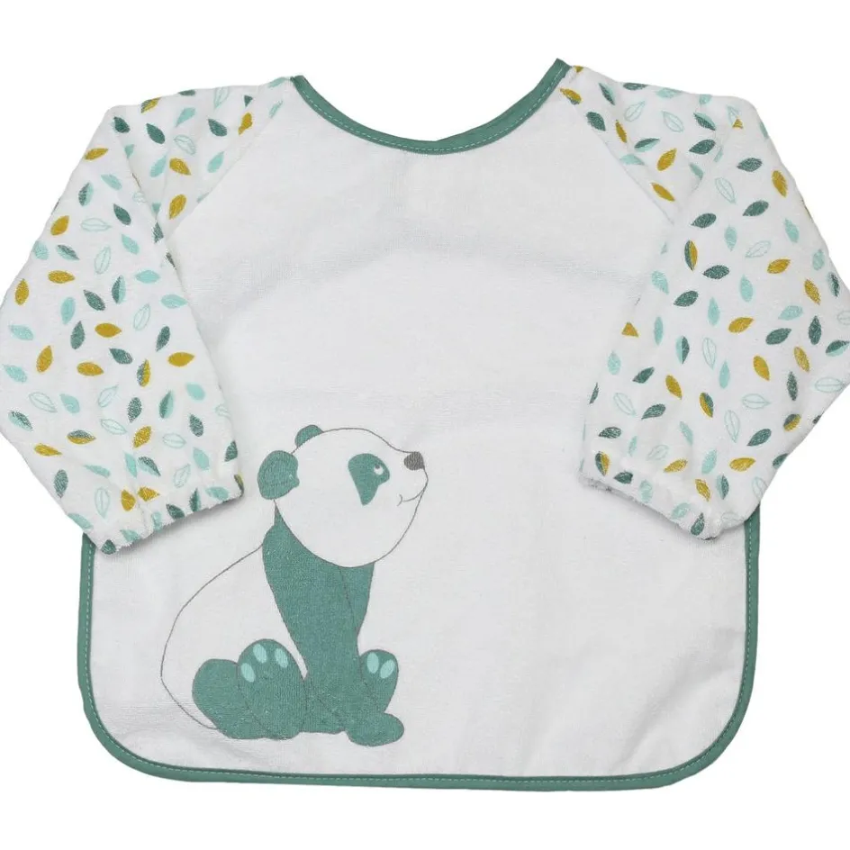 Bavoir tablier en éponge Panda (6-24 mois)|Trois Kilos Sept Online