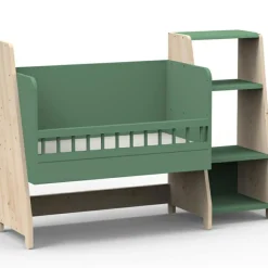 Berceau cododo évolutif avec colonne étagère Asymetry Montessori (coloris au choix)|Mathy by bols Best