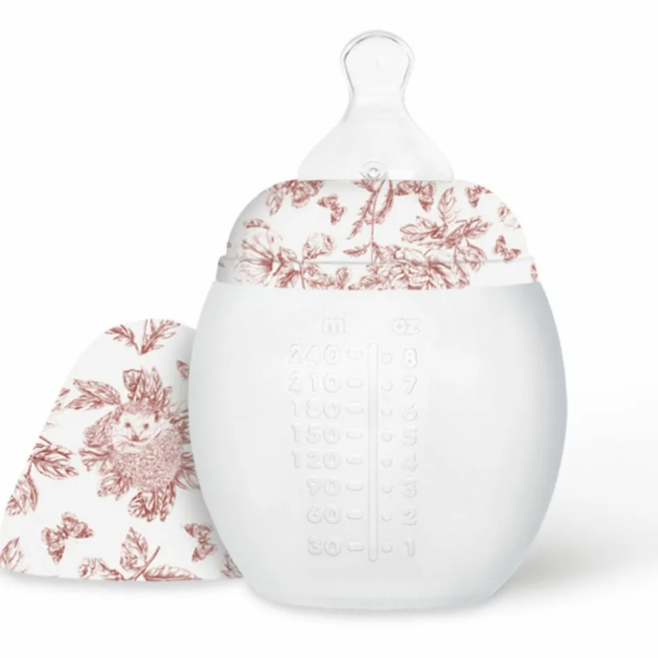 Hot Elhée Biberon anti-colique en silicone X Tartine et Chocolat terracota (240 ml)