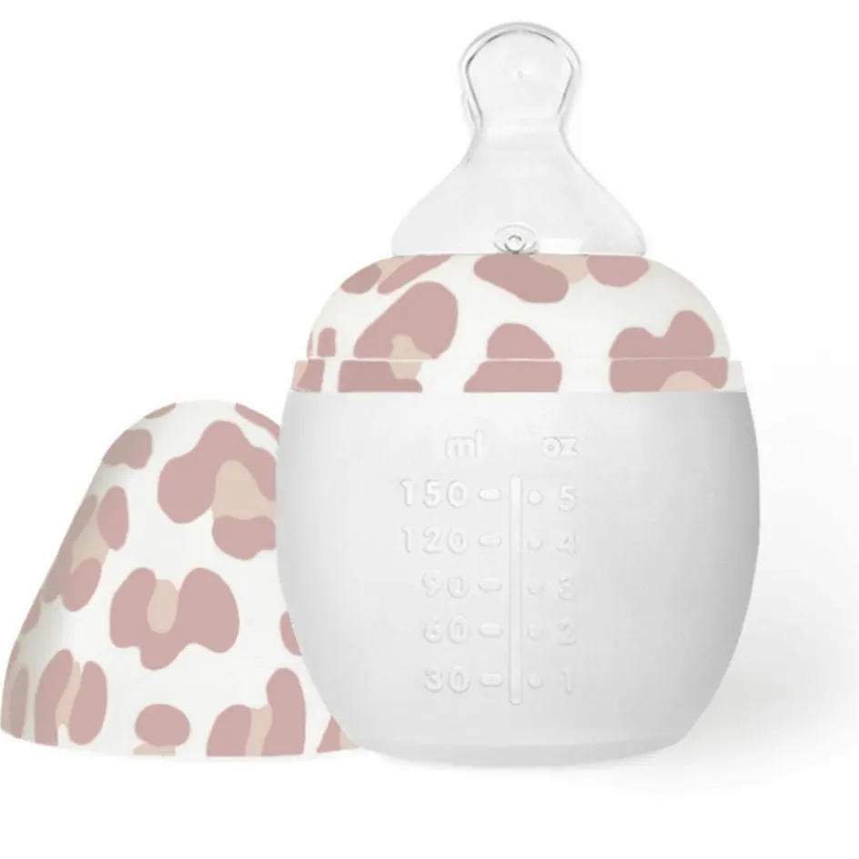 Elhée Biberon anti-colique en silicone Graouu Pink (150 ml)