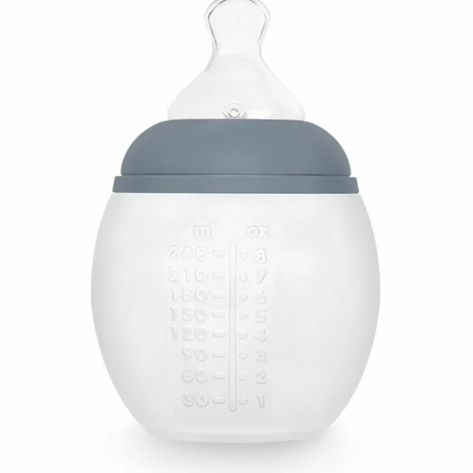 Biberon anti-colique en silicone Blue Grey (240 ml)|Elhée Outlet
