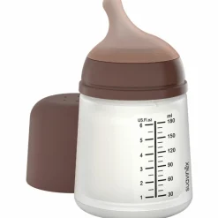 Suavinex Biberon anti-colique Zerø.Zerø - Taille unique Spécial Allaitement - A Deep (180 ml)