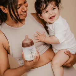 Suavinex Biberon anti-colique Zerø.Zerø - Taille unique Spécial Allaitement - A Deep (180 ml)