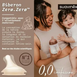 Biberon anti-colique Zerø.Zerø - Débit Moyen - M Medium (270 ml)|Suavinex New