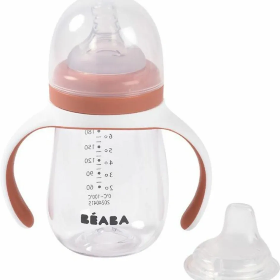 Biberon d'apprentissage 2 en 1 terracotta (210 ml)|Béaba Sale