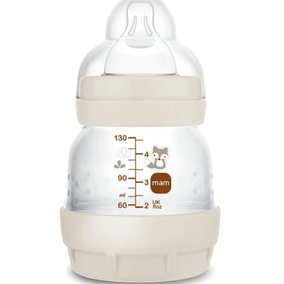Hot MAM Biberon Easy Start nouveau-né - 130ml - Sable - Tétine débit 0