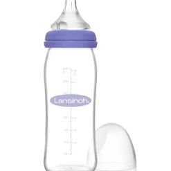 Biberon en verre Natural Wave spécial allaitement (240 ml)|Lansinoh Outlet