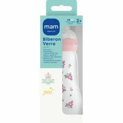 Biberon Verre 260 ml Blush - Tétine débit 2|MAM Sale