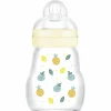 Best MAM Biberon verre 170 ml Pattern fruit jaune - Tétine Débit 2