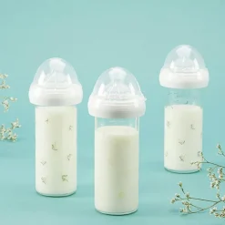 Hot Le Biberon Français Biberon verre anti colique Gypsophile vert (240 ml)