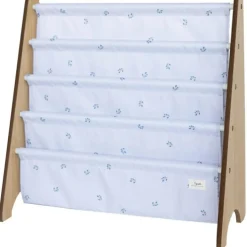 3 sprouts Bibliothèque en tissu recyclé Myrtilles gris