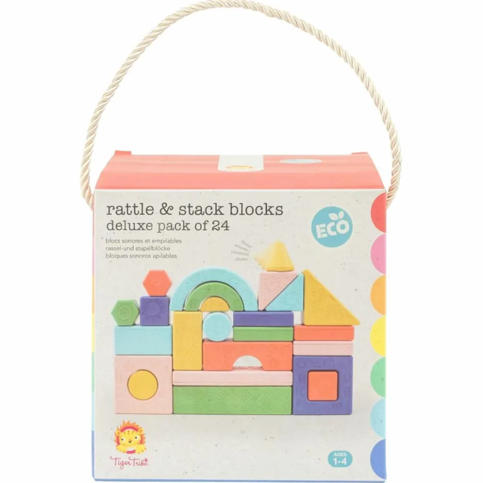 Outlet Tiger Tribe Blocs à empiler et hochet (24 pièces)