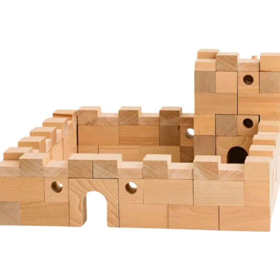 Online Sarbakane Blocs de construction en bois FSC Brick A Block Builder (59 pièces)