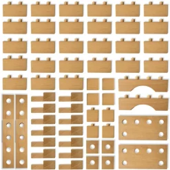 Online Sarbakane Blocs de construction en bois FSC Brick A Block Builder (59 pièces)