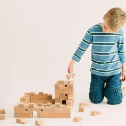 Online Sarbakane Blocs de construction en bois FSC Brick A Block Builder (59 pièces)