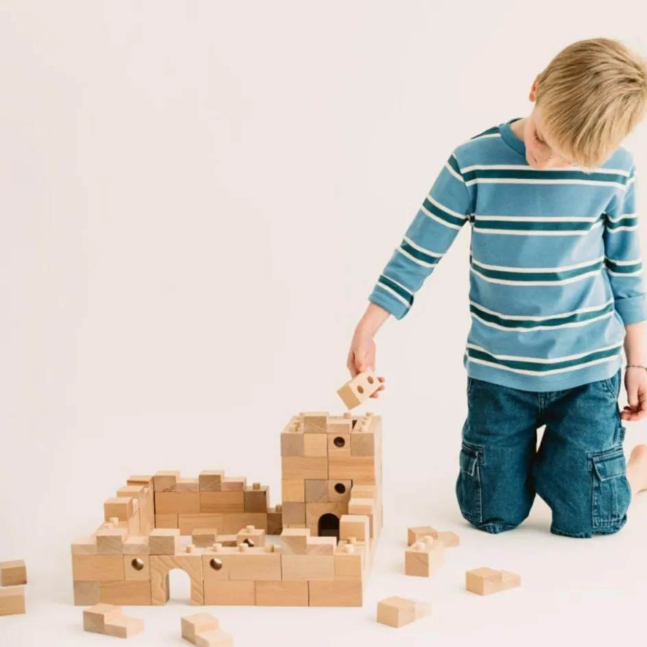 Online Sarbakane Blocs de construction en bois FSC Brick A Block Builder (59 pièces)