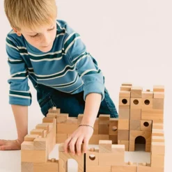Online Sarbakane Blocs de construction en bois FSC Brick A Block Builder (59 pièces)