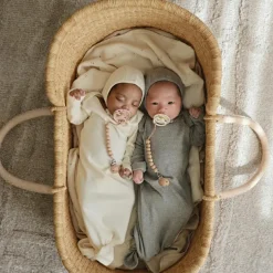 Body combinaison à nouer Gray Melange|Mushie Online