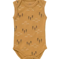 Fresk Body sans manches en coton bio Woods spruce yellow (3-6 mois : 60 à 67 cm)