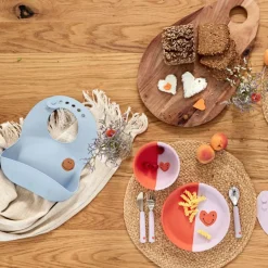 Bol en silicone Happy Rascals Coeur lavande|Lässig Hot