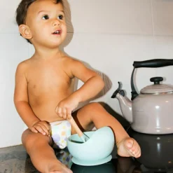 Sale Bo Jungle Bol ventouse et cuillère bleu