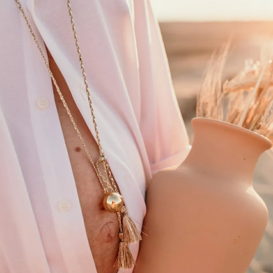 Bola de grossesse Astre cordon moka (or jaune 18 carats)|Pleine Lune Sale